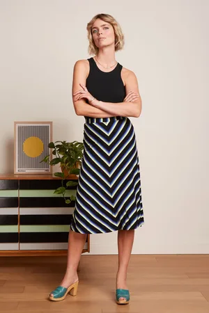 King Louie Juno Embla Stripe Rock in Schwarz