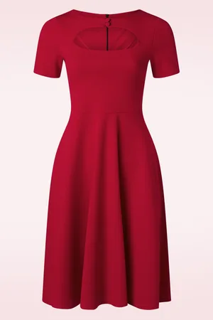 Vintage Chic Morgan Swing Kleid in Scharlachrot