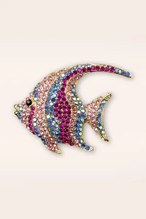 Day&Eve by Go Dutch Label Sparkly Fish Brosche in Multi