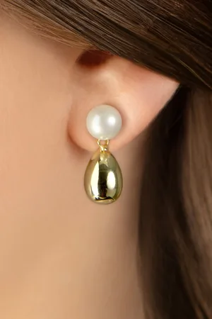 Day&Eve by Go Dutch Label Classy Girl Perlen Ohrringe in Gold.