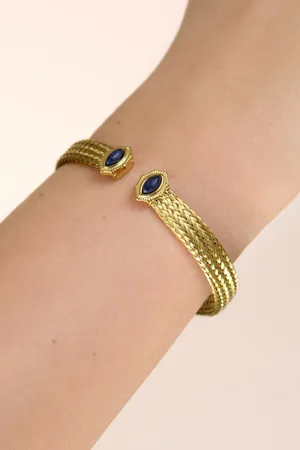 Day&Eve by Go Dutch Label Stone Armband in Gold und Blau