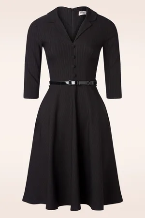 Vintage Chic Arinde Pinstipe Swing Kleid in