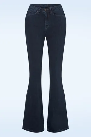 Cloud9 Dora Flared Jeans in Mittelblau.