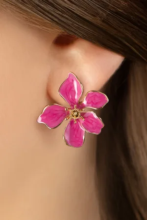 Day&Eve by Go Dutch Label Mirabelle Flower Ohrringe in Rosa