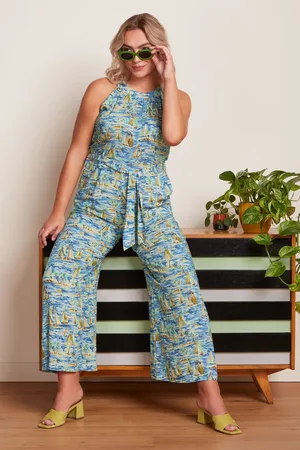 King Louie Virna jumpsuit Le Bec in Mondscheinblau