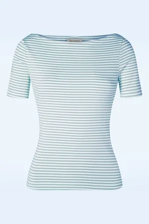 Banned Retro Sweet Candy Jersey-Top in Blau
