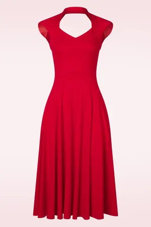 Femkit Vivian Swing Kleid in Lippenstift
