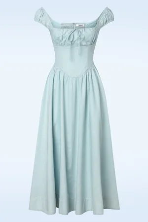 Glamorous Penelope Midikleid in Hellblau