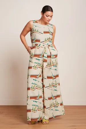 King Louie Frida Jumpsuit Antibes in Creme