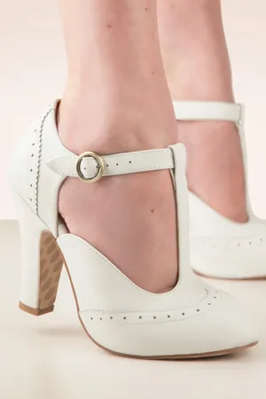 TopVintage Die June Refined Elegance Pumps in Elfenbeinweiß