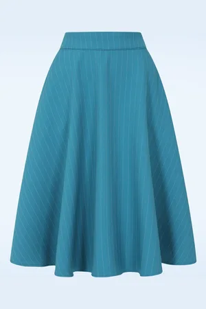 Banned Retro Annie Marine Stripe Swing Rock in Teal.