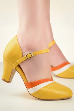 TopVintage Ava Walking On Sunshine Pumps in Gelb