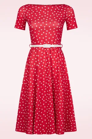 Vintage Chic Hilly Hearts Swing Kleid in