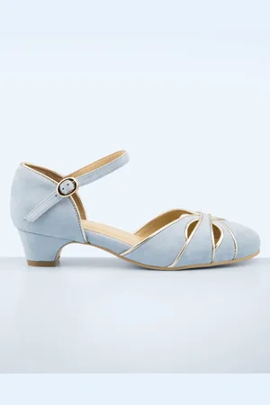 Charlie Stone Athina Pumps mit kleinen Absätzen in Hortensienblau