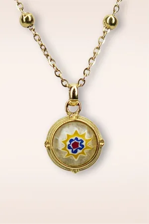 Urban Hippies Flair Halskette in Gold und Mandel