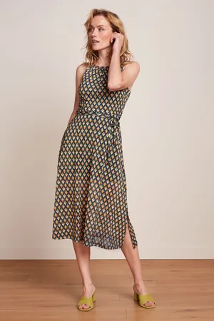 King Louie Hazel Kleid Pebble in Abendblau.