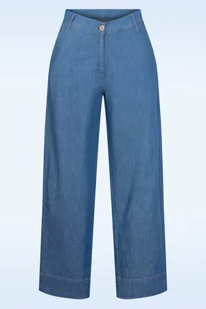 Mademoiselle YéYé Easy Flow Leichte Jeans in Hell-Denim
