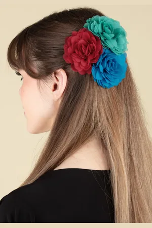 Urban Hippies Haarblumen-Set in Wasserfall, Chili und lebendigem Blau