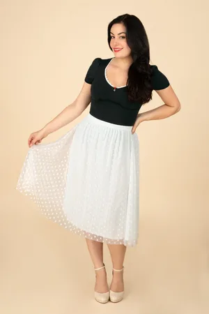 Vintage Chic Delphi Polkadot Mesh Rock in