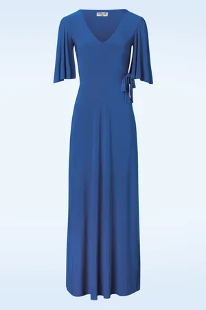 Vintage Chic Norah Maxikleid in Kornblumenblau