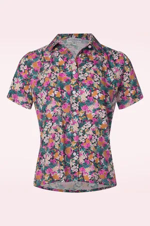 Very Cherry Montmartre Botanica Rose Bluse in Multi