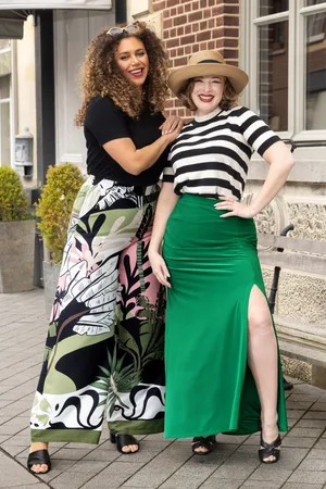 Vintage Chic Rebecca Maxirock in Smaragdgrün