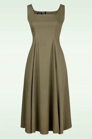 Femkit Marian Swing Kleid in Khaki.