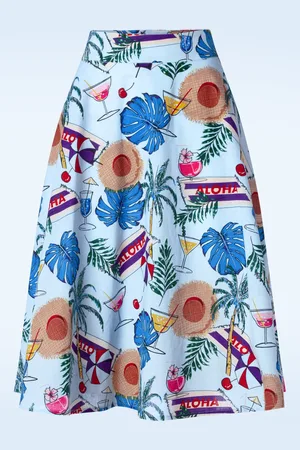 Banned Retro Aloha Swing Rock in Blau
