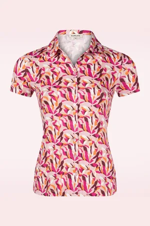 SURKANA Joanna Graphic Top in Fuchsia