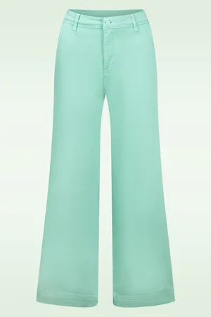 SURKANA Lide Flared Denim Hose in Mint
