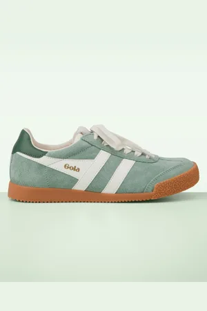 Gola Elan Suede Sneaker in Salbeigrün und Off WHite