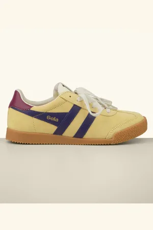 Gola Elan Suede Sneaker in Gelb und Lila