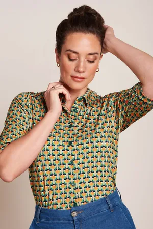 King Louie Carina Nova Bluse in Muschel Orange