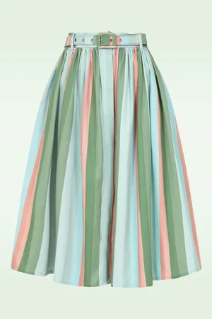 Banned Retro Mila Lollipop Stripes Swing Rock in Multi