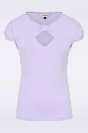 Banned Retro Be Free Jersey Top in lila