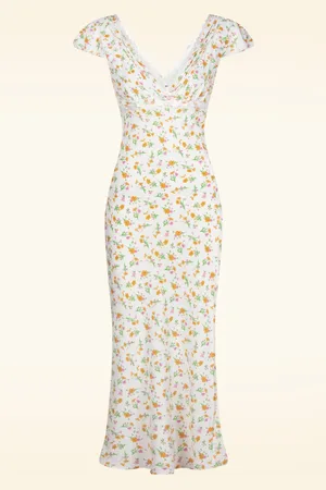 Glamorous Stella Floral Spring Midaxi Kleid in Weiß
