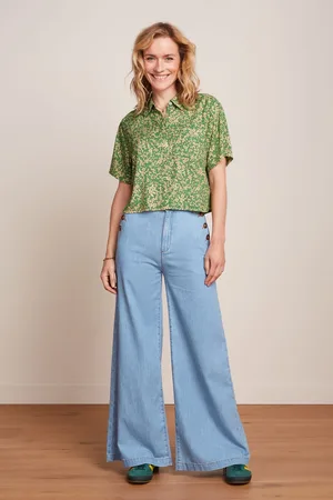 King Louie Pirla Festa Light Denim Hose in Blauton