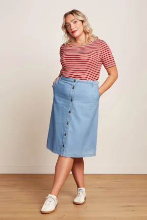 King Louie Marie Festa Light Denim Rock in Blauton