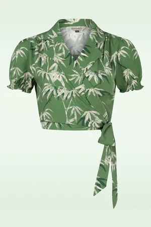 Banned Retro Yvette Wrap Bluse in