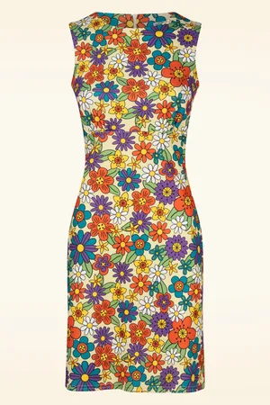 Vintage Chic Betty Floral Kleid in Hellgelb