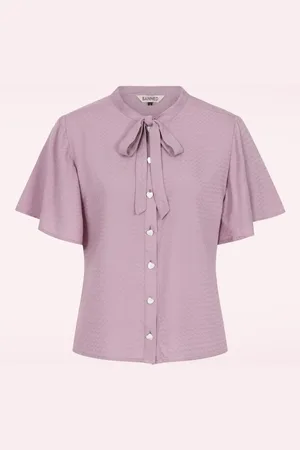 Banned Retro May Wave Bluse in Lila