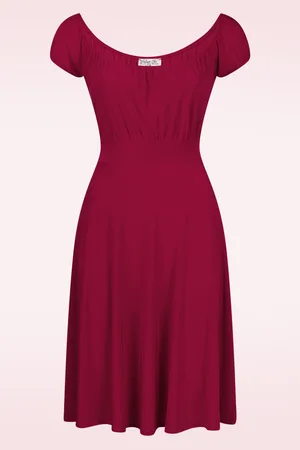 Vintage Chic Scarlet Swing Kleid in tiefem