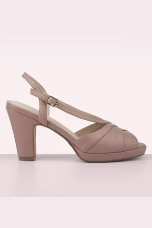 Chelsea Crew Arabel Peeptoe Sandalen in Malve