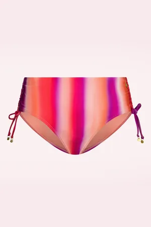TC Mid Waist Bikinihose in Gradient Rosa.