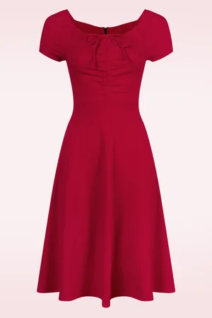 Vintage Chic Lillian Swing Kleid in Scarlet