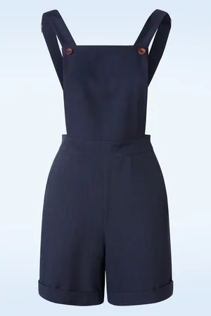 Banned Retro June Playsuit in Marineblau