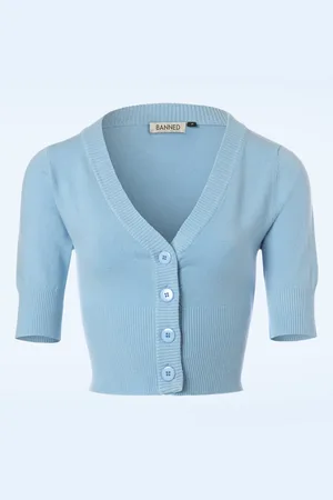Banned Retro Overload-Cardigan in Babyblau