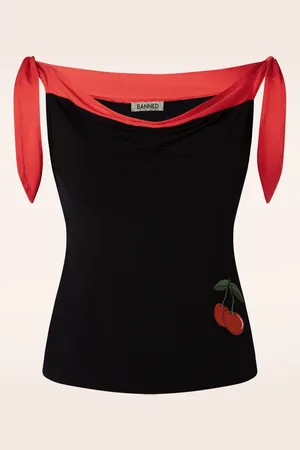 Banned Retro Süßes Sommertop in und Rot