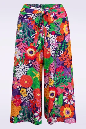 Blutsgeschwister Flotte Culottes Hose in Coral Flower Multi