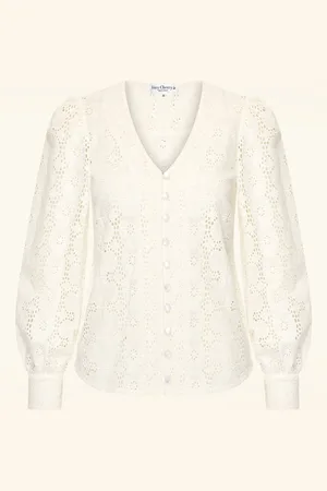 Very Cherry Celia Brodery Bluse in